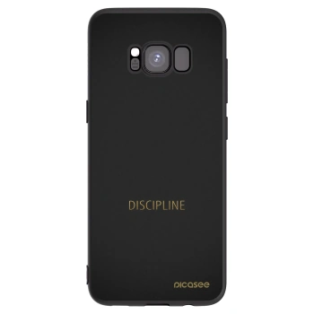 Picasee silikonowe czarne etui na Samsung Galaxy S8 G950F - Discipline