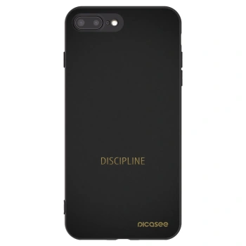 Picasee silikonowe czarne etui na Apple iPhone 8 Plus - Discipline