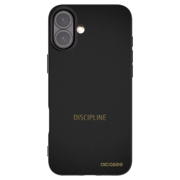Picasee silikonowe czarne etui na Apple iPhone 16 Plus - Discipline