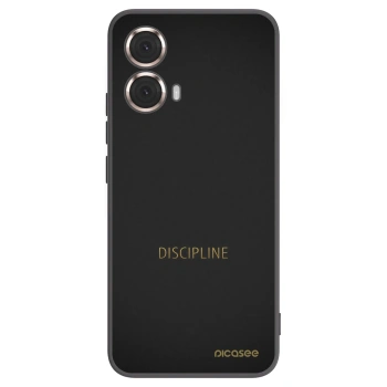 Picasee silikonowe czarne etui na Motorola Moto G85 - Discipline