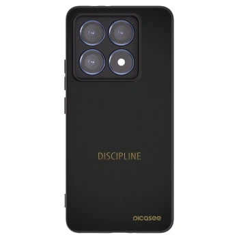 Picasee silikonowe czarne etui na Xiaomi 14T Pro - Discipline
