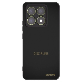 Picasee silikonowe czarne etui na Xiaomi 14T - Discipline