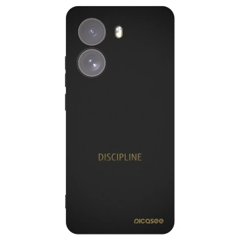 Picasee silikonowe czarne etui na Xiaomi Poco X7 - Discipline