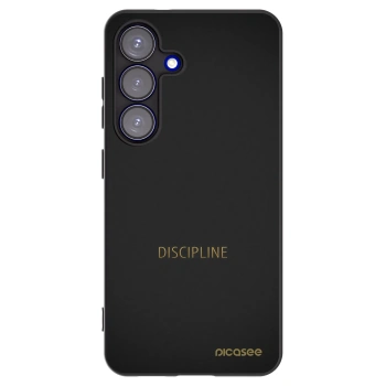 Picasee silikonowe czarne etui na Samsung Galaxy S25 5G - Discipline
