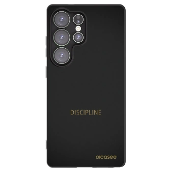 Picasee silikonowe czarne etui na Samsung Galaxy S25 Ultra 5G - Discipline