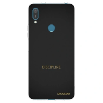 Picasee silikonowe przeźroczyste etui na Huawei Y7 2019 - Discipline
