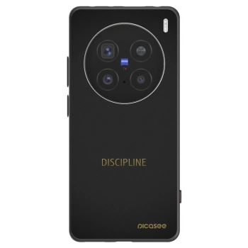 Picasee silikonowe czarne etui na Vivo X200 Pro - Discipline