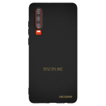 Picasee silikonowe czarne etui na Huawei P30 - Discipline