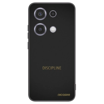 Picasee silikonowe czarne etui na Xiaomi Redmi Note 14S - Discipline