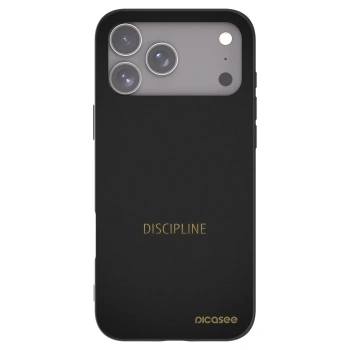Picasee silikonowe czarne etui na Apple iPhone 17 Pro Max - Discipline