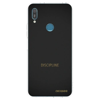 Picasee silikonowe przeźroczyste etui na Huawei Y6 2019 - Discipline