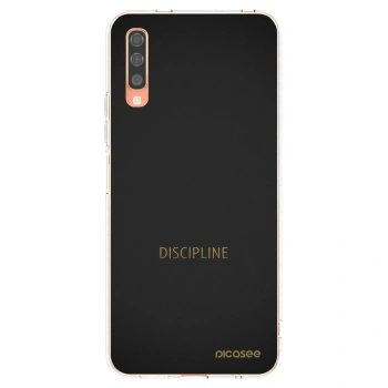 Picasee silikonowe przeźroczyste etui na Samsung Galaxy A70 A705F - Discipline