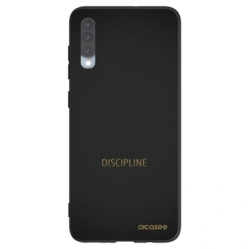Picasee silikonowe czarne etui na Samsung Galaxy A70 A705F - Discipline