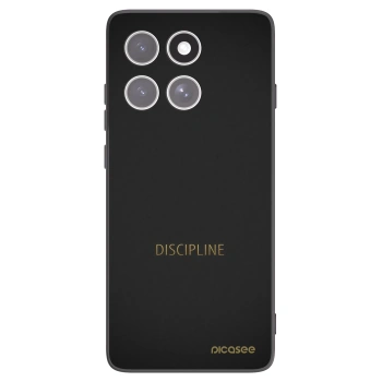Picasee silikonowe czarne etui na Motorola Edge 60 Fusion - Discipline