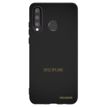 Picasee silikonowe czarne etui na Huawei P30 Lite - Discipline