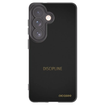 Picasee silikonowe czarne etui na Samsung Galaxy S26 - Discipline