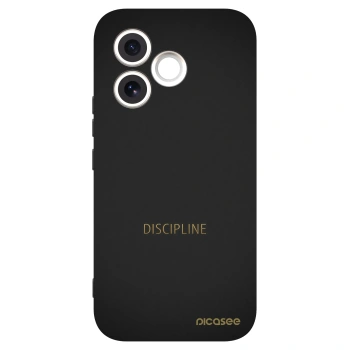 Picasee silikonowe czarne etui na Honor 600 Lite - Discipline