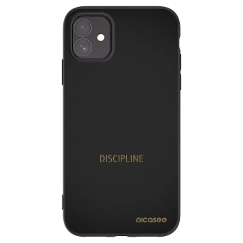 Picasee silikonowe czarne etui na Apple iPhone 11 - Discipline