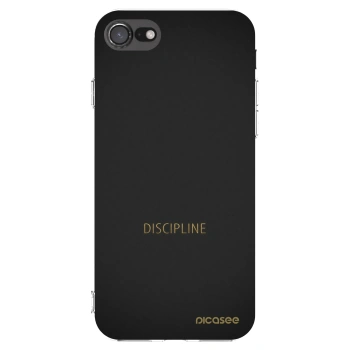 Picasee silikonowe przeźroczyste etui na Apple iPhone 8 - Discipline