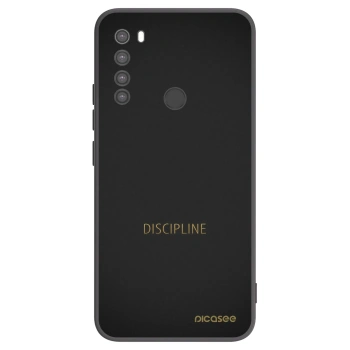 Picasee silikonowe czarne etui na Xiaomi Redmi Note 8 - Discipline