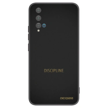 Picasee silikonowe czarne etui na Huawei Nova 5T - Discipline