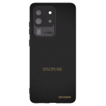 Picasee silikonowe czarne etui na Samsung Galaxy S20 Ultra 5G G988F - Discipline
