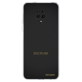 Picasee silikonowe przeźroczyste etui na Xiaomi Redmi Note 9S - Discipline