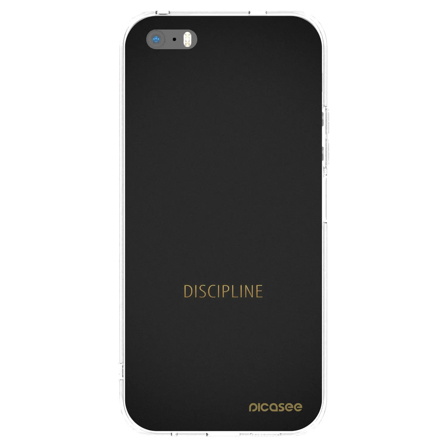 Picasee silikonowe przeźroczyste etui na Apple iPhone 5/5S/SE - Discipline