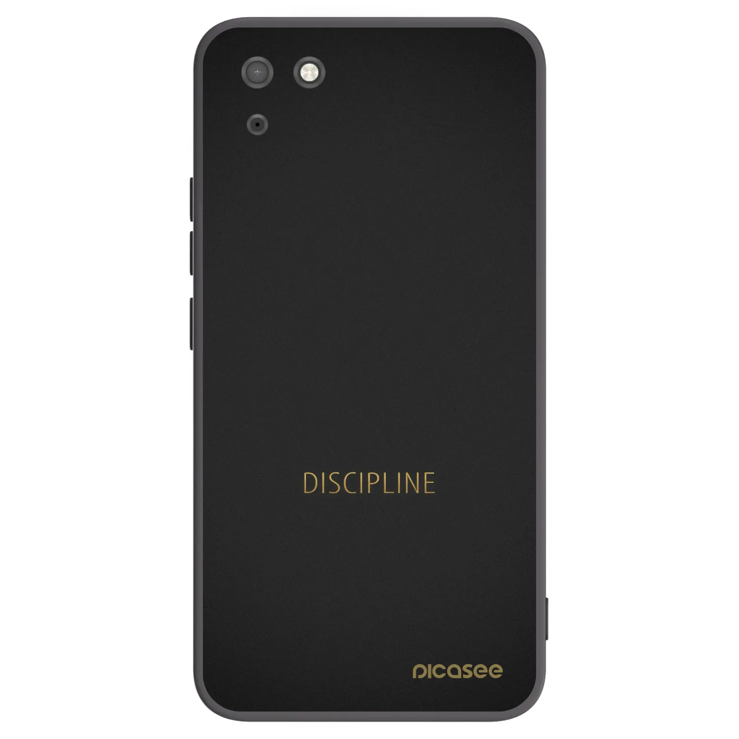 Picasee silikonowe czarne etui na Huawei Y5P - Discipline
