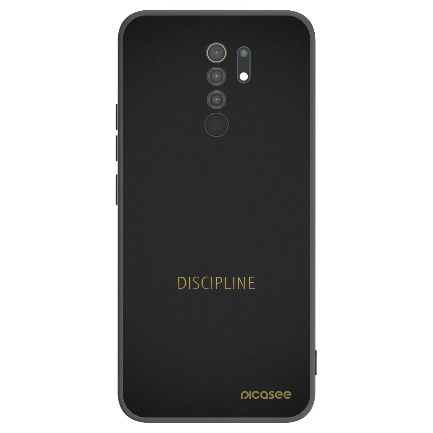 Picasee silikonowe czarne etui na Xiaomi Redmi 9 - Discipline