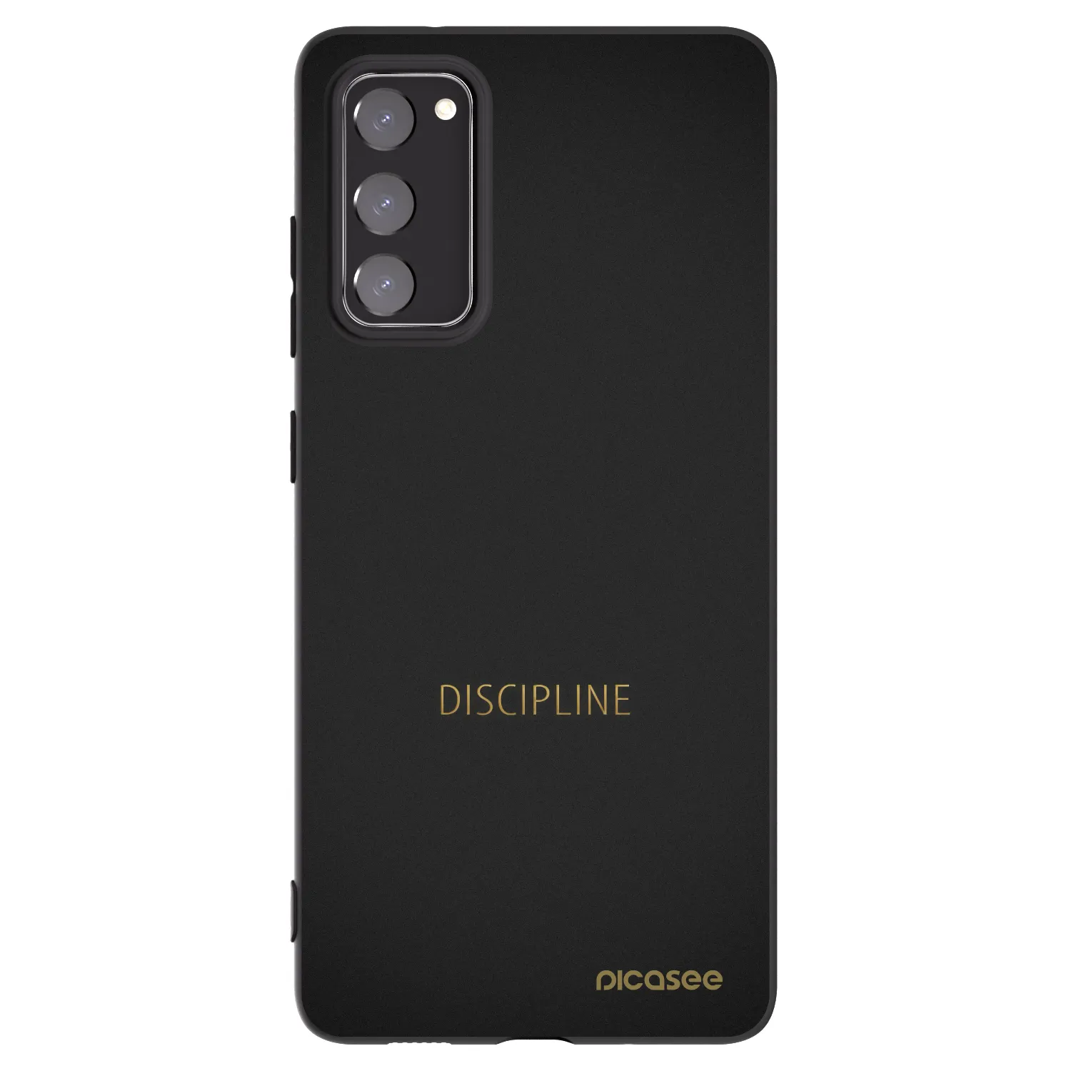 Picasee silikonowe czarne etui na Samsung Galaxy S20 FE - Discipline