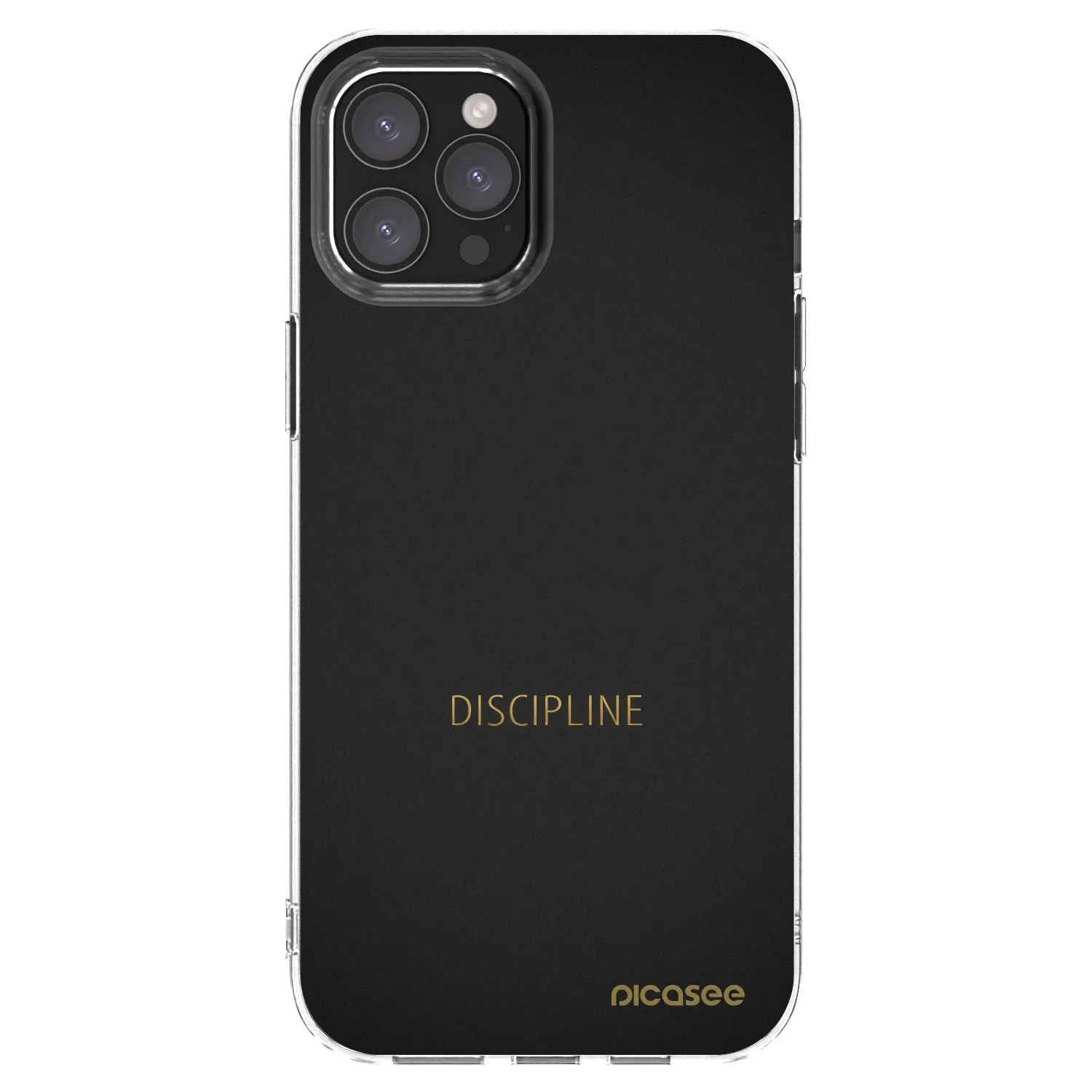 Picasee silikonowe przeźroczyste etui na Apple iPhone 12 Pro Max - Discipline
