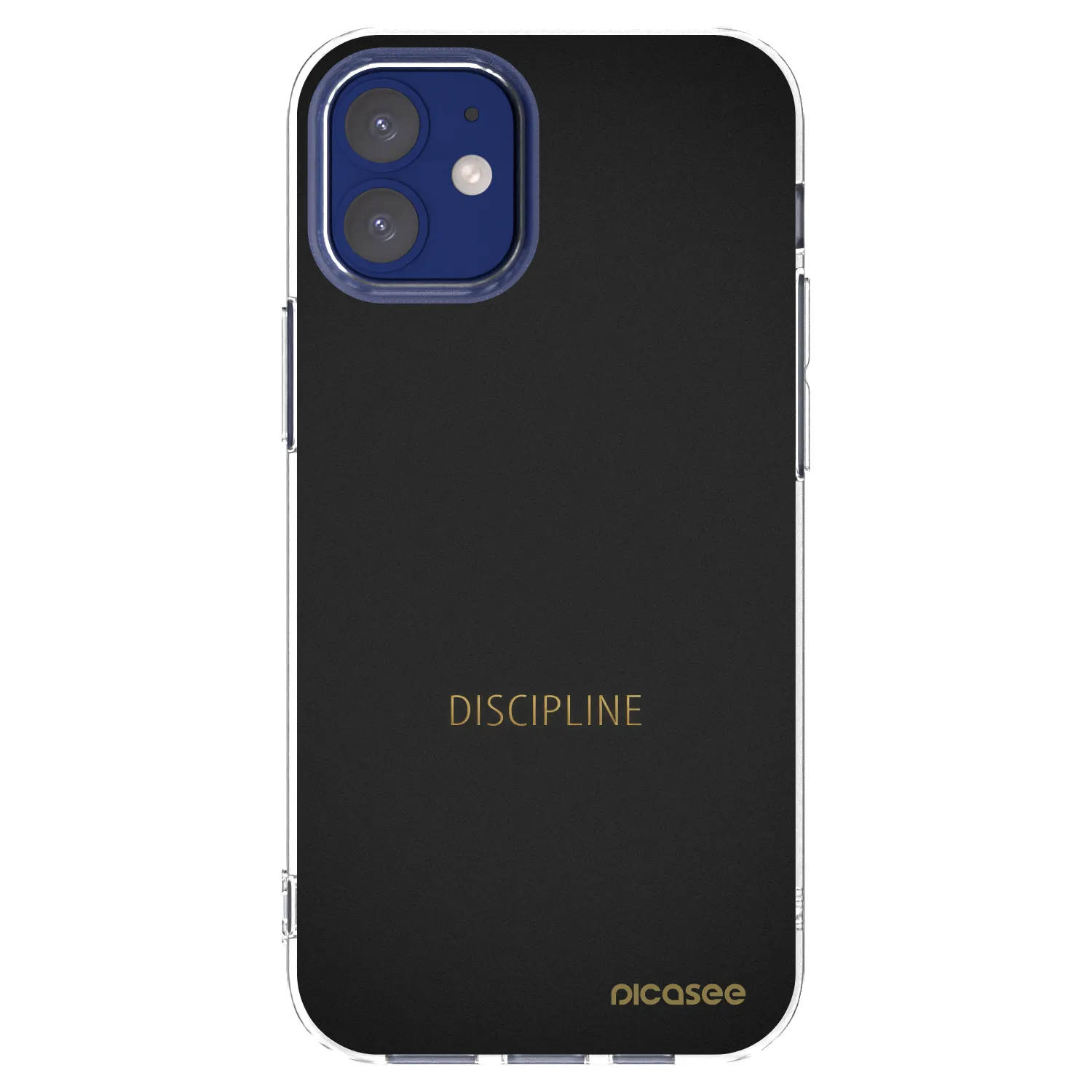 Picasee silikonowe przeźroczyste etui na Apple iPhone 12 mini - Discipline