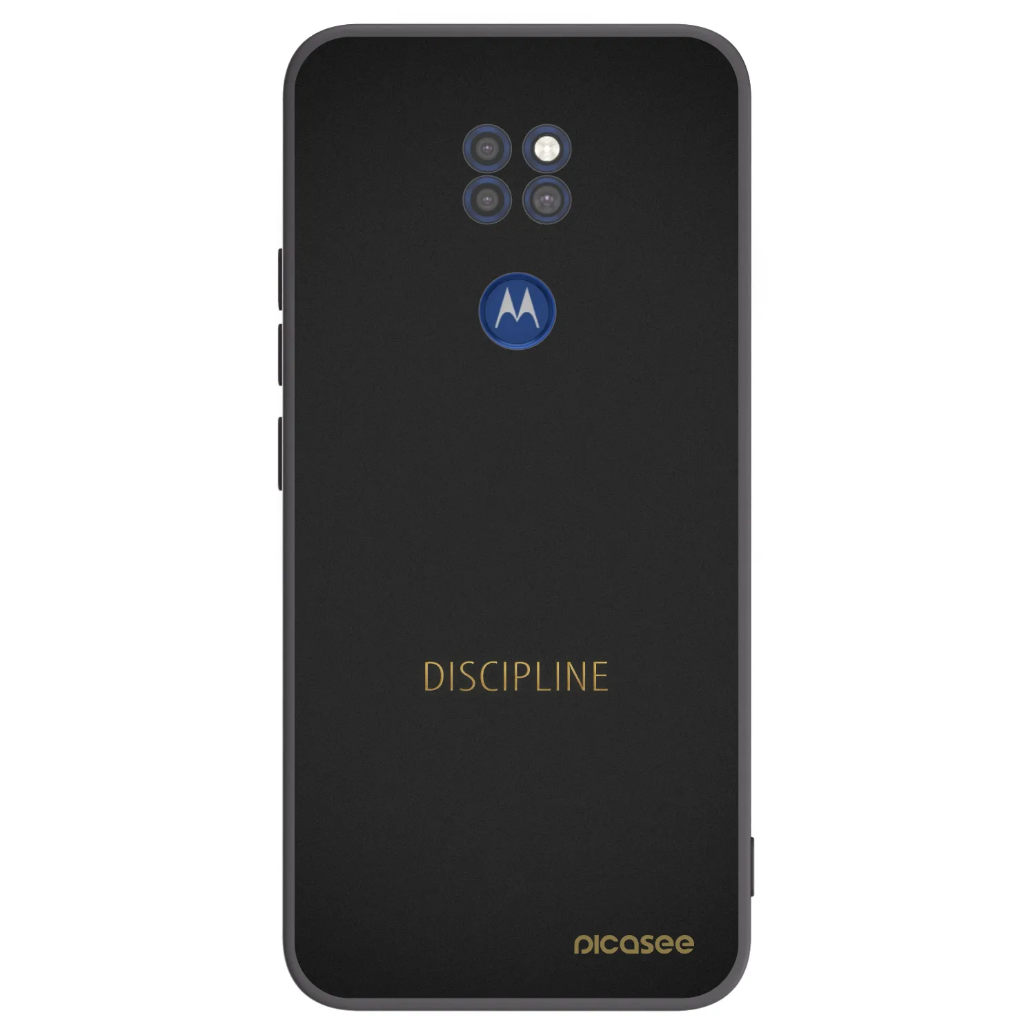 Picasee silikonowe czarne etui na Motorola Moto G9 Play - Discipline