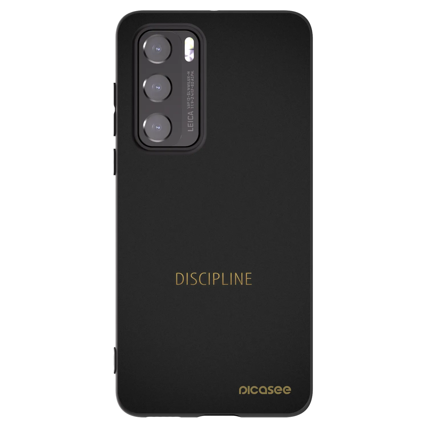 Picasee silikonowe czarne etui na Huawei P40 - Discipline
