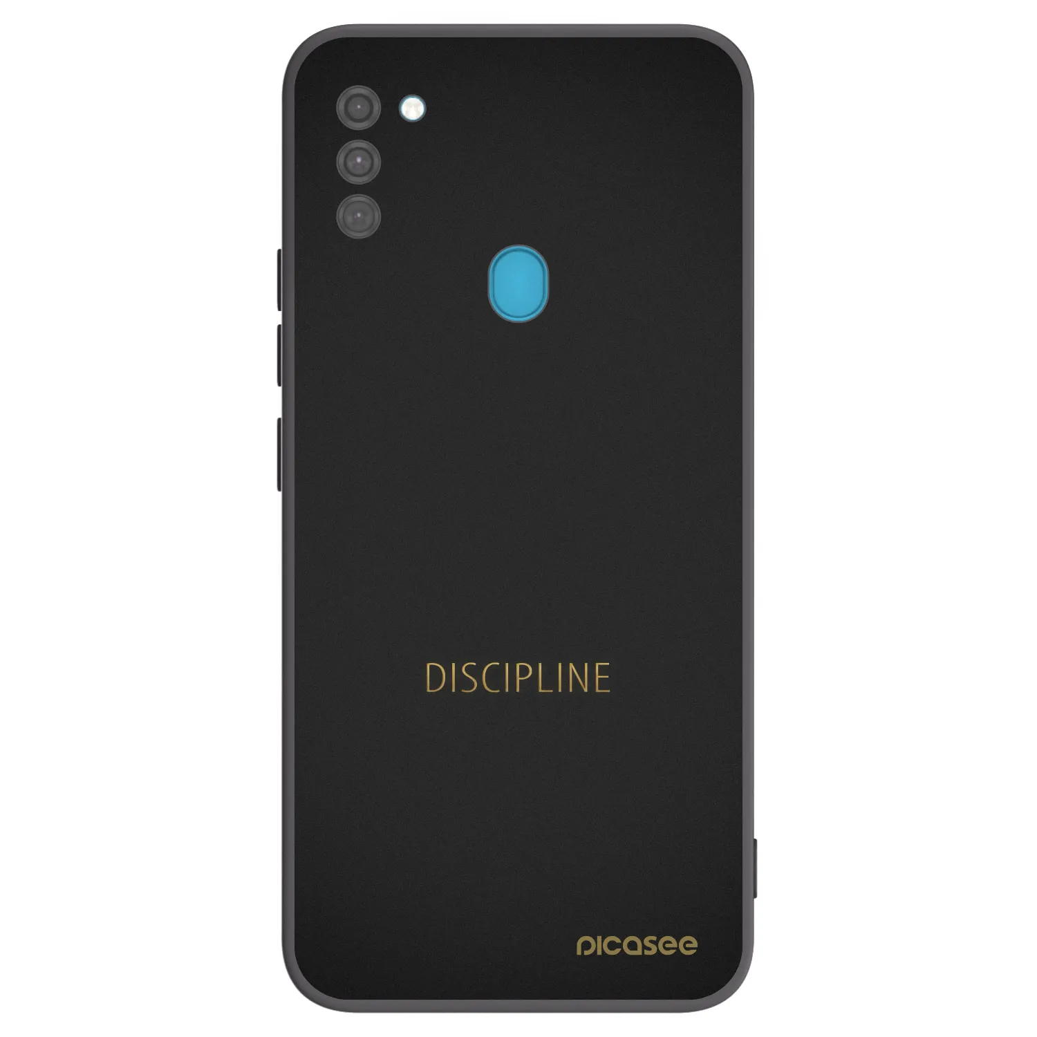 Picasee silikonowe czarne etui na Samsung Galaxy M11 - Discipline