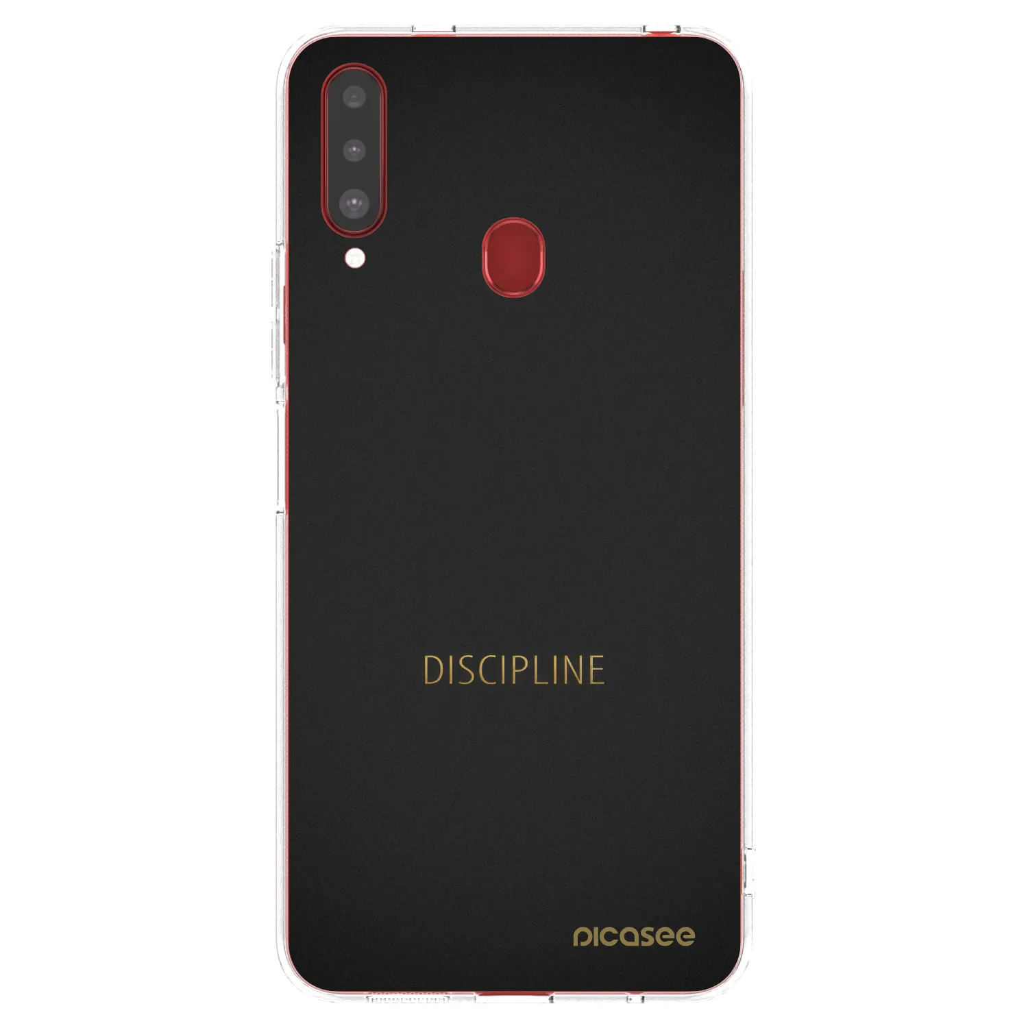 Picasee silikonowe przeźroczyste etui na Samsung Galaxy A20s - Discipline