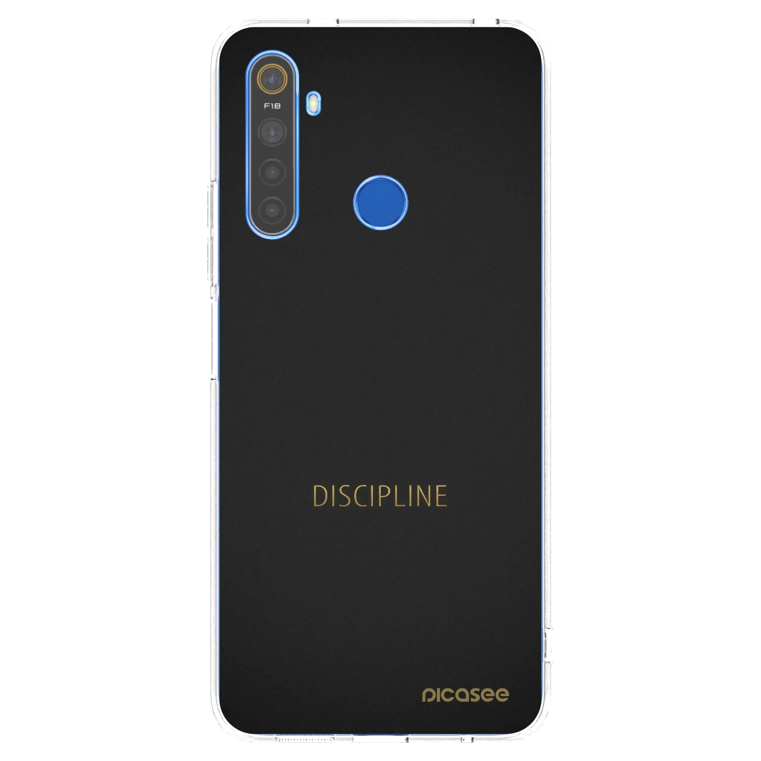Picasee silikonowe przeźroczyste etui na Realme 5 - Discipline