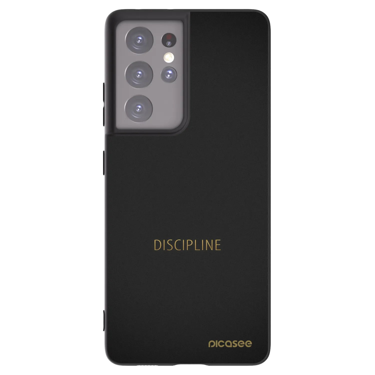 Picasee silikonowe czarne etui na Samsung Galaxy S21 Ultra 5G G998B - Discipline