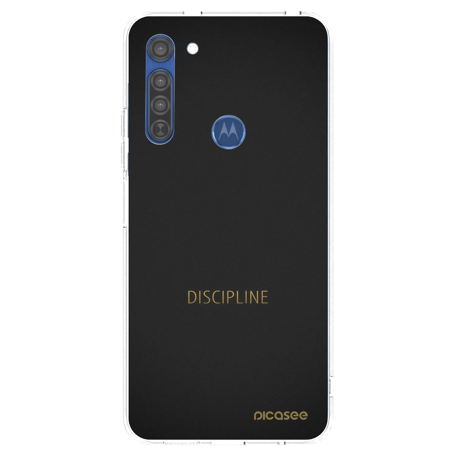 Picasee silikonowe przeźroczyste etui na Motorola Moto G8 - Discipline