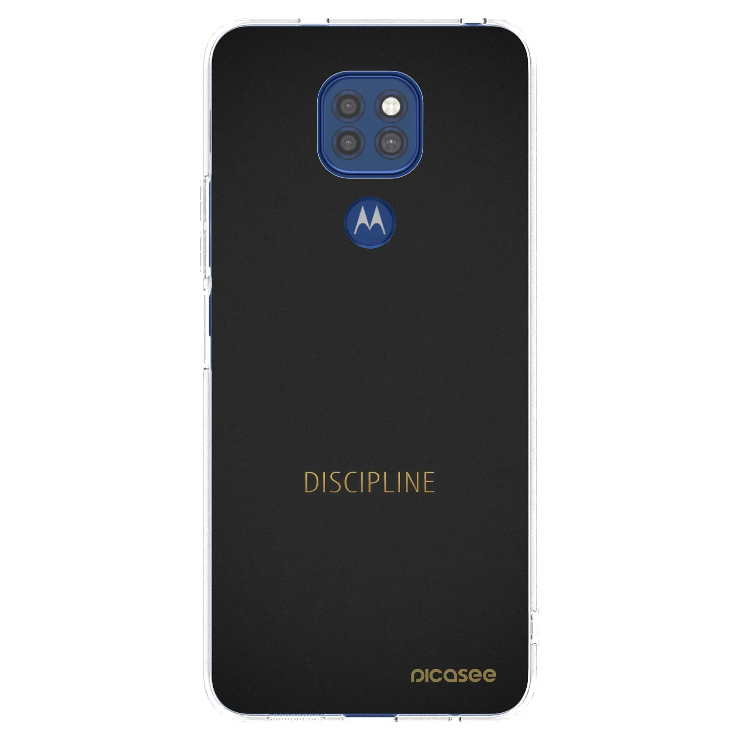 Picasee silikonowe przeźroczyste etui na Motorola Moto G9 Play - Discipline