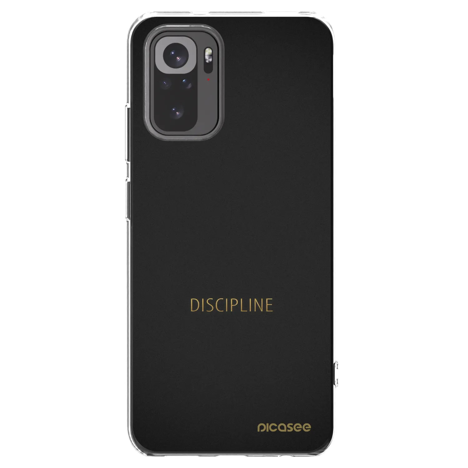 Picasee silikonowe przeźroczyste etui na Xiaomi Redmi Note 10 - Discipline