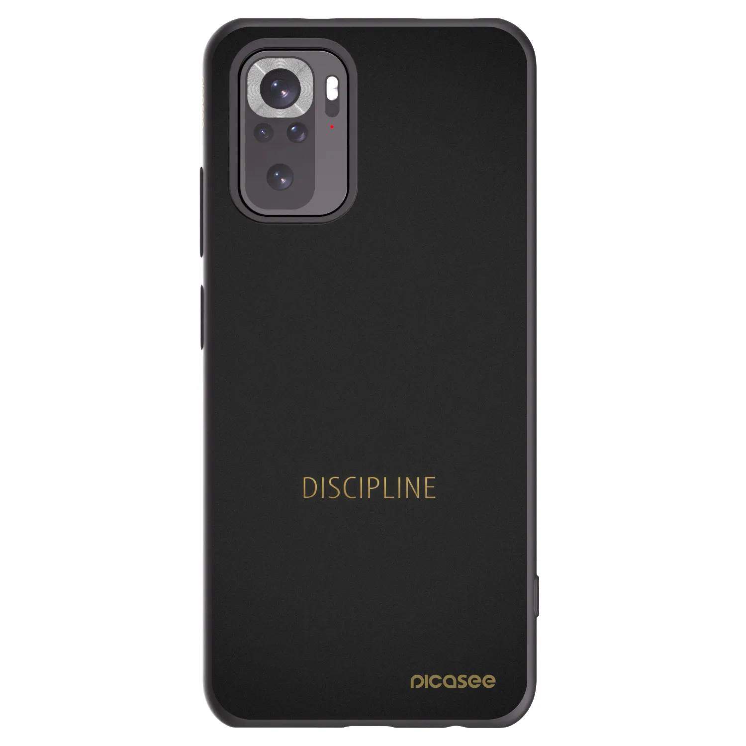 Picasee silikonowe czarne etui na Xiaomi Redmi Note 10 - Discipline