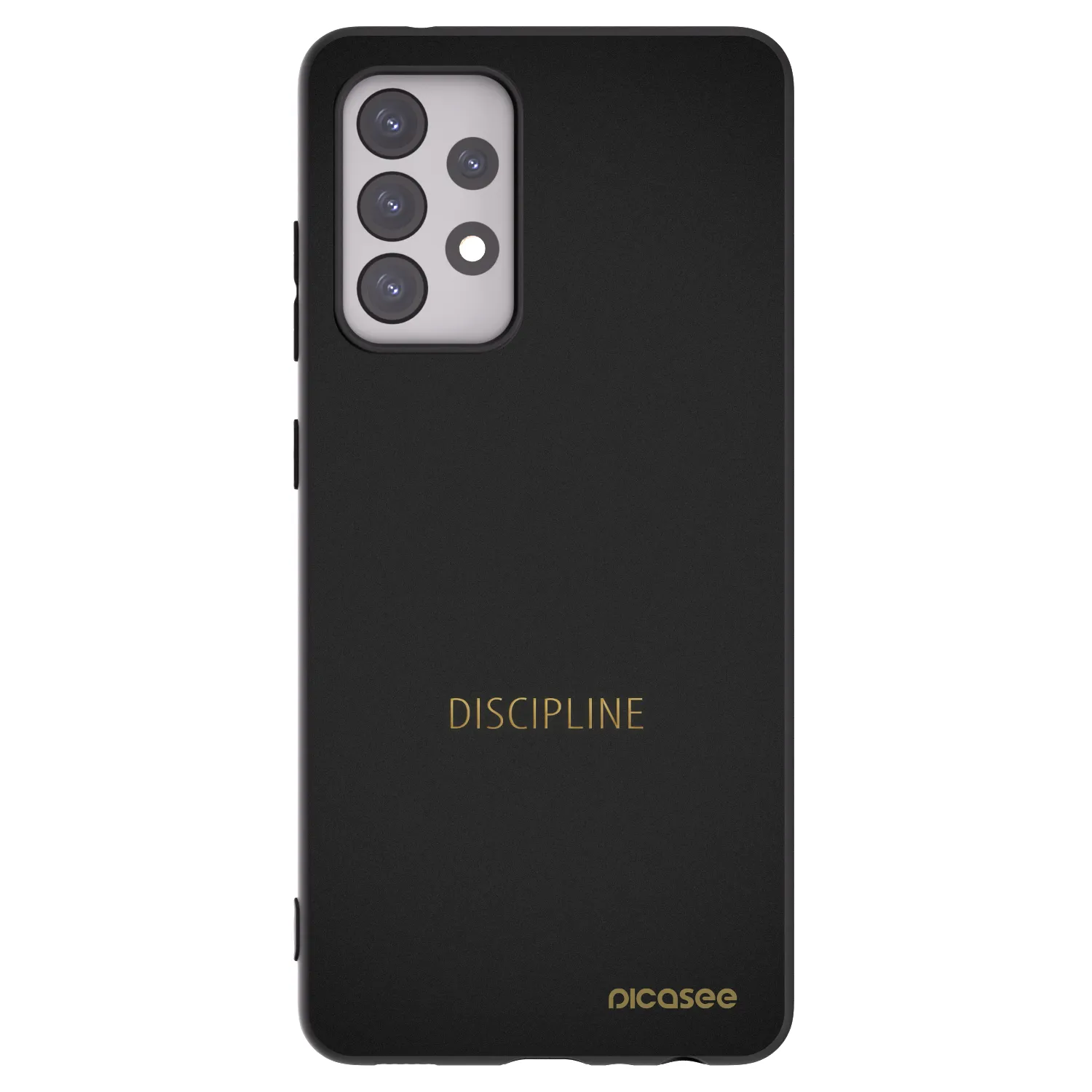 Picasee silikonowe czarne etui na Samsung Galaxy A52 5G A525F - Discipline