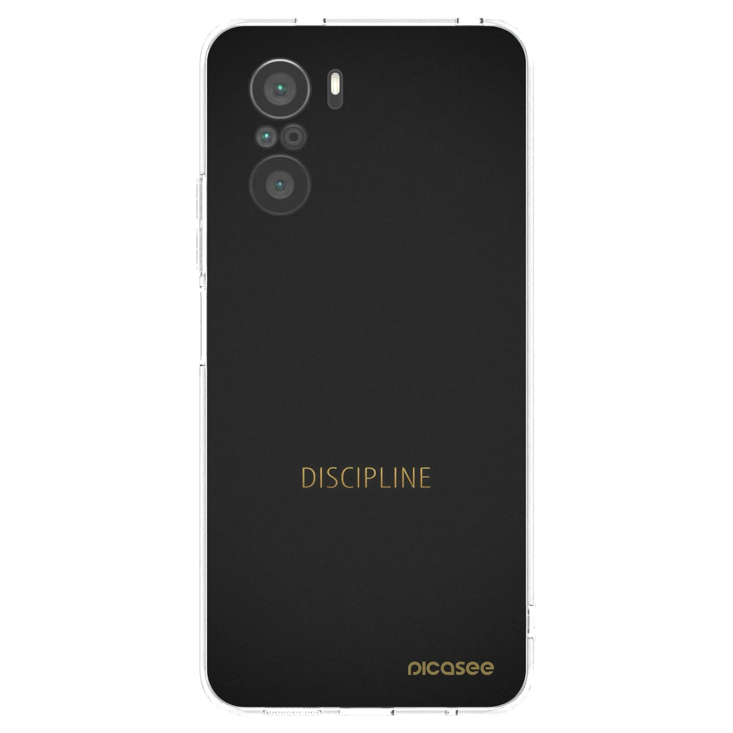 Picasee silikonowe przeźroczyste etui na Xiaomi Poco F3 - Discipline
