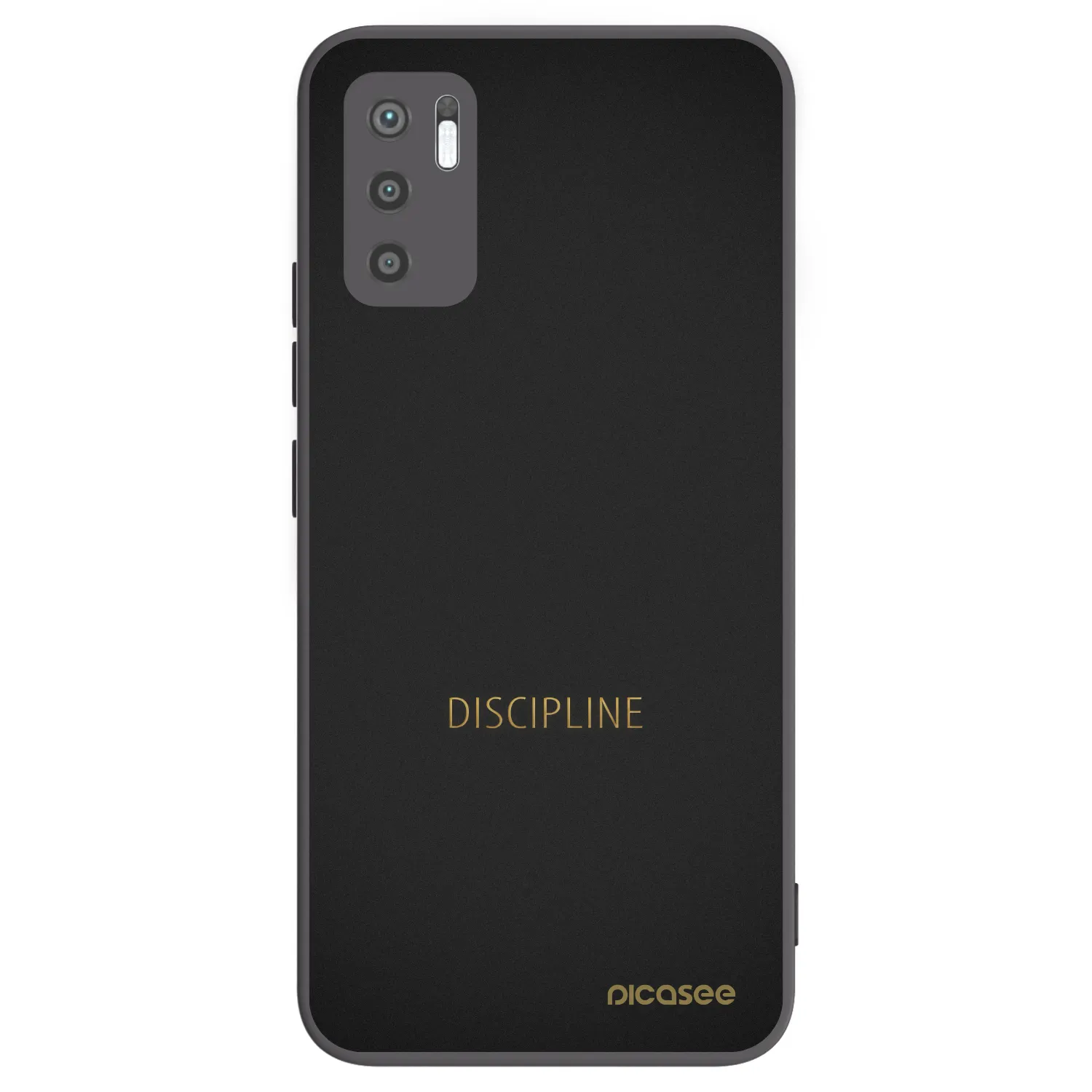 Picasee silikonowe czarne etui na Xiaomi Redmi Note 10 5G - Discipline