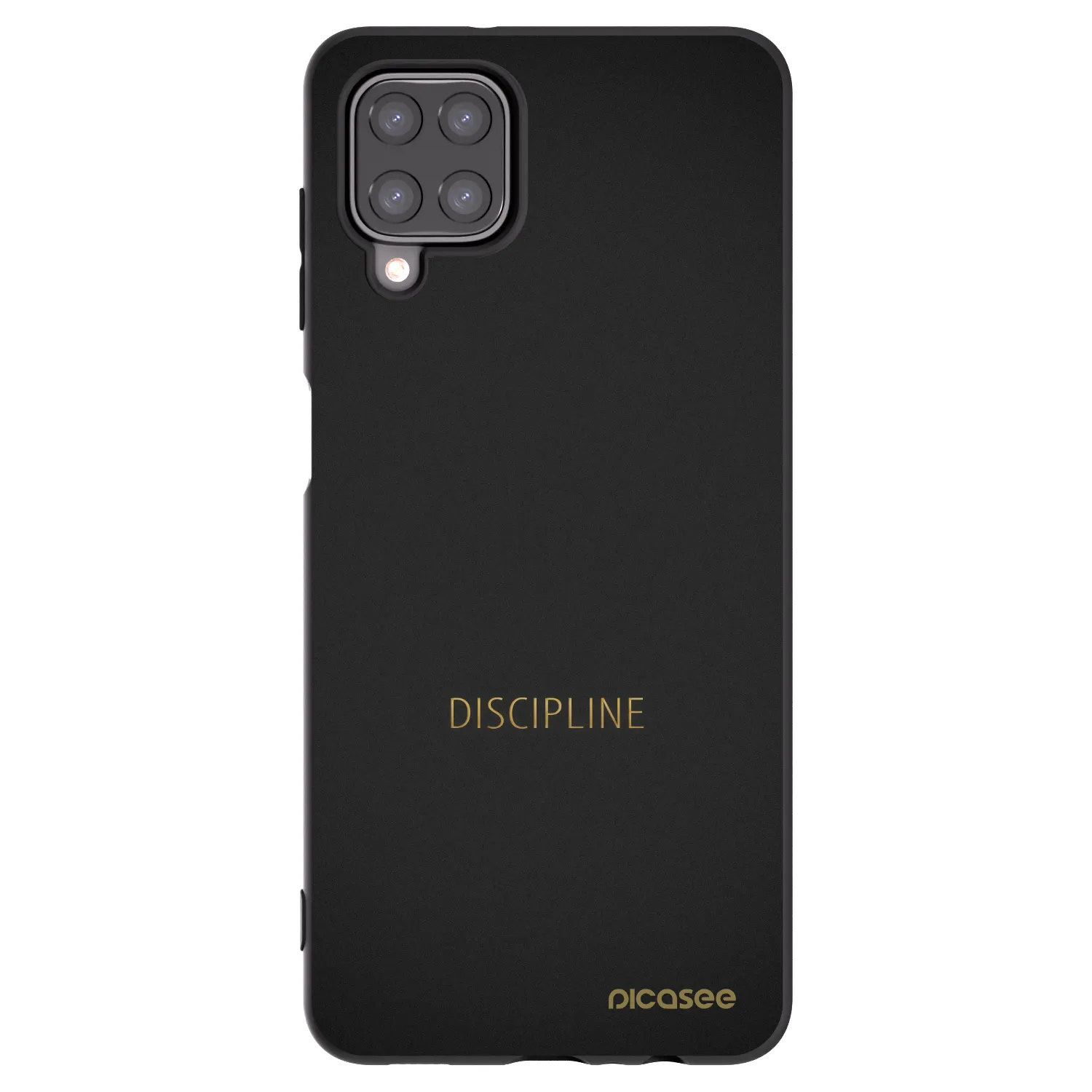 Picasee silikonowe czarne etui na Samsung Galaxy M12 M127F - Discipline