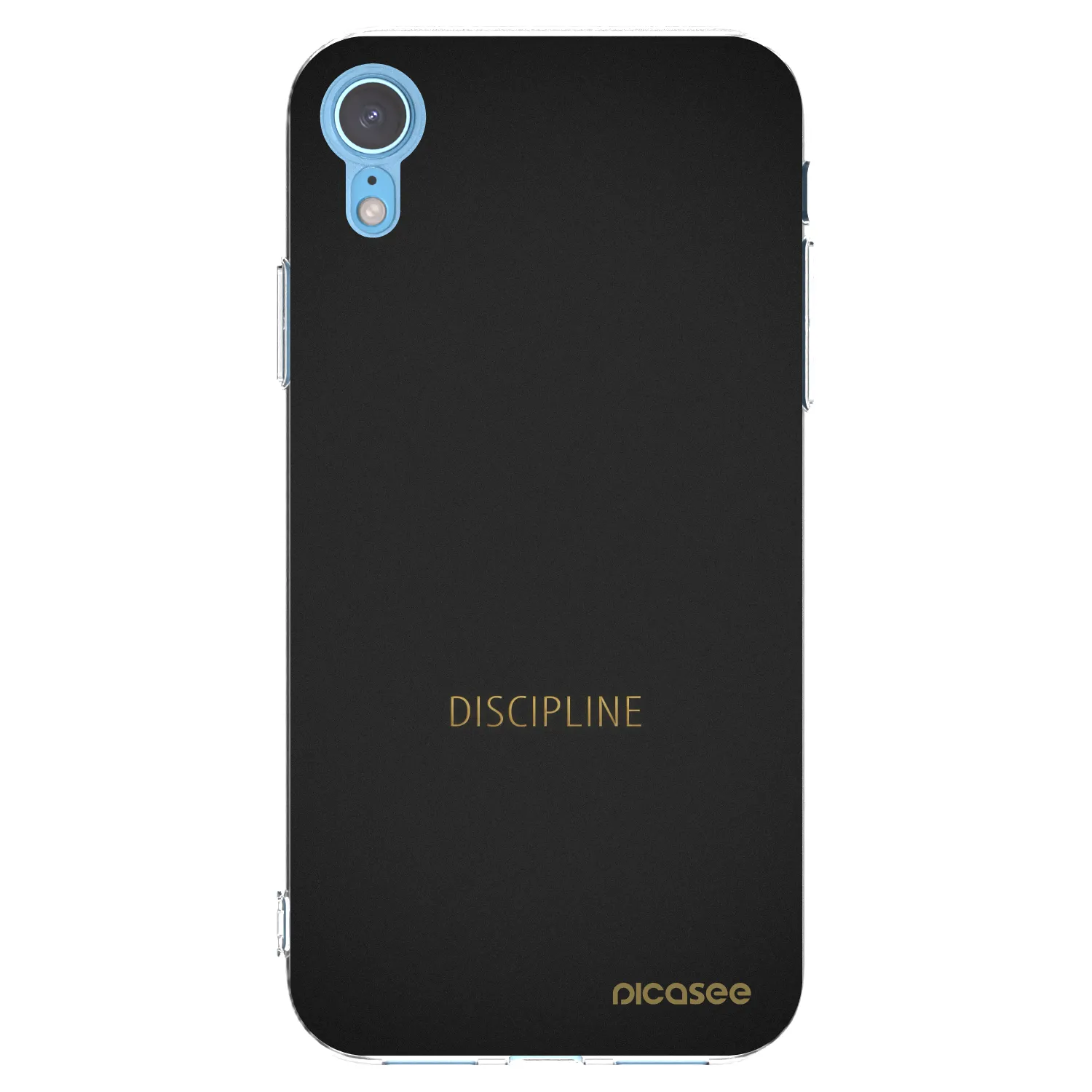 Picasee silikonowe przeźroczyste etui na Apple iPhone XR - Discipline