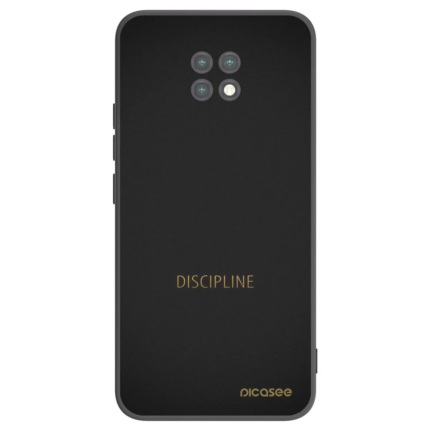 Picasee silikonowe czarne etui na Xiaomi Redmi Note 9T - Discipline