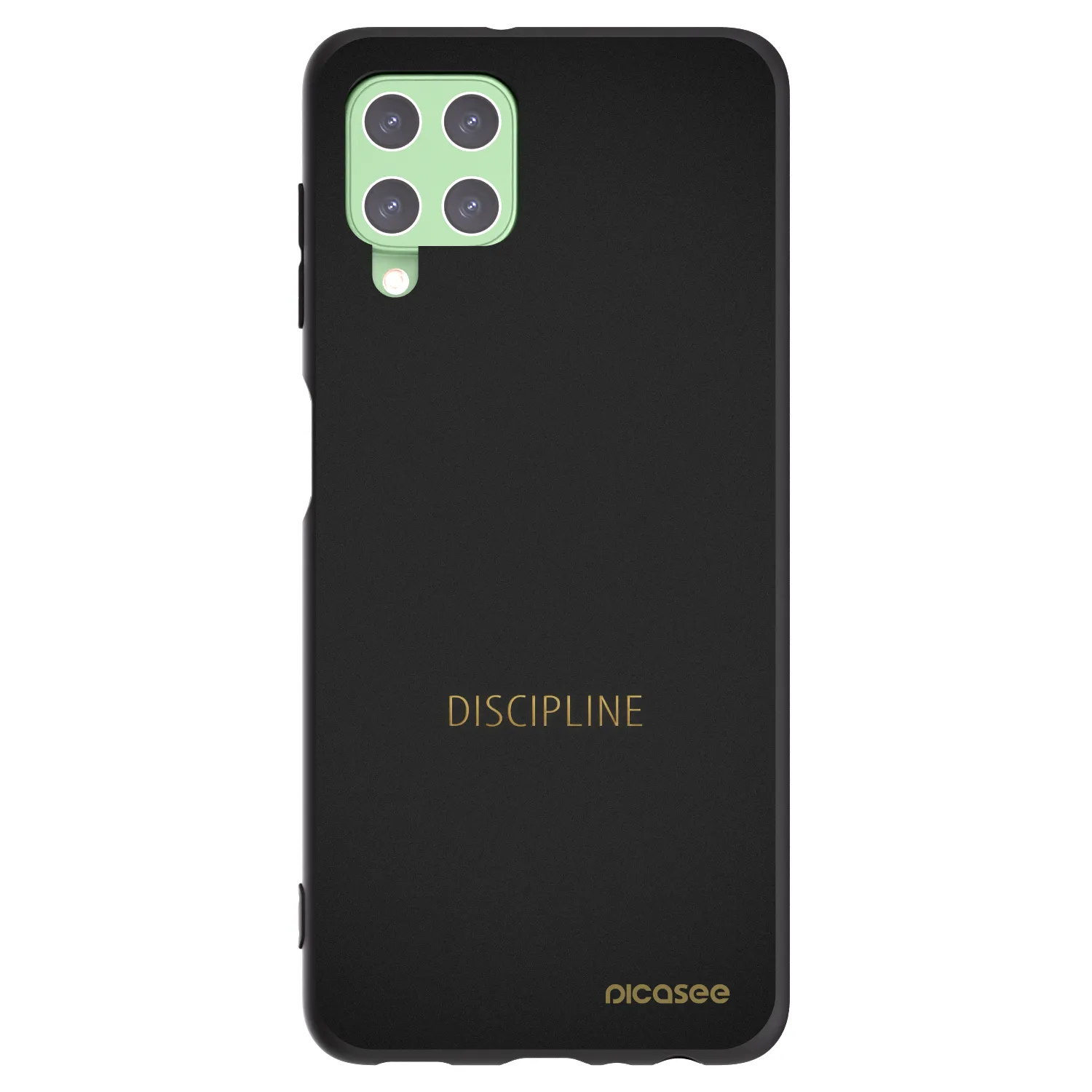 Picasee silikonowe czarne etui na Samsung Galaxy A22 A225F 4G - Discipline